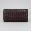 MET Women’s Leather Basket Weave Wallet. Artisan Woven Multi-Card Organizer