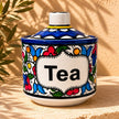 Handmade Floral Ceramic Pot with Lid – Storage Jar, Canister & Kitchen Container