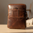 Greenwood Leather Mini Crossbody Bag. Premium 3-Zipper Travel Organizer