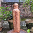 Pure Copper Hammered Water Bottle (950ML) | 100% Certified Copper | Leak-Proof | Handcrafted Ayurvedic Design