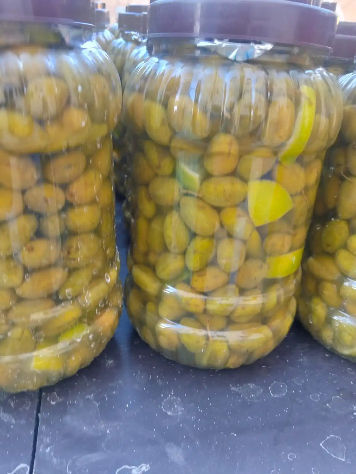 Jenin Palestinian Pickled Green Olives 1.5kg – Cracked Olives in Brine