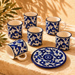 Handmade Ceramic Coffee Cup Set for 6 – Espresso Cups & Saucers Gift Set