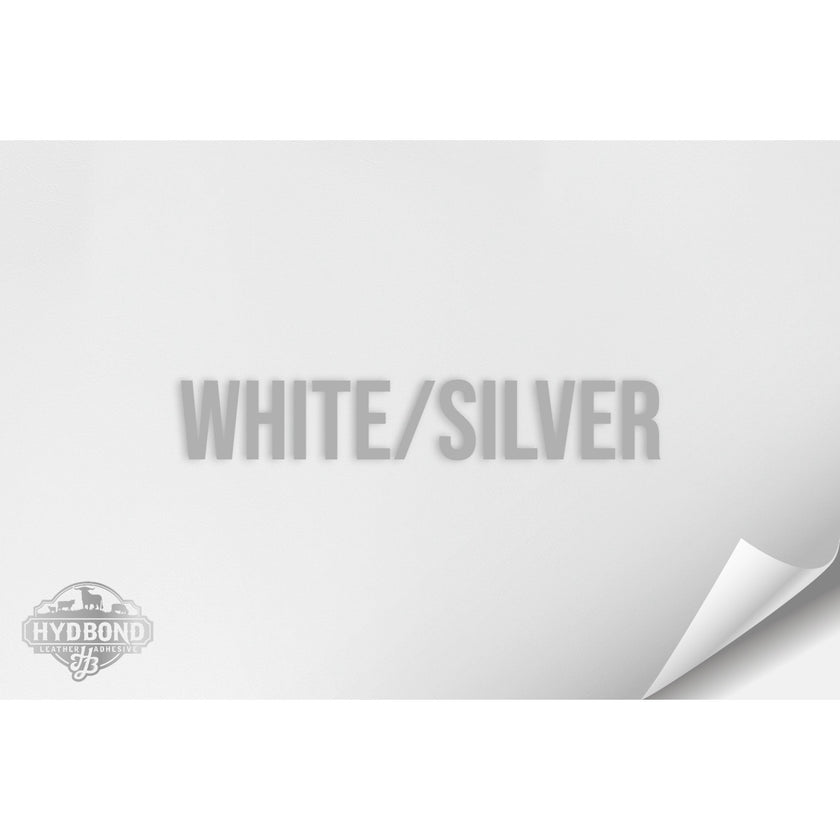 NO ADHESIVE WHITE/SILVER HYDBOND LEATHERETTE SHEET (12