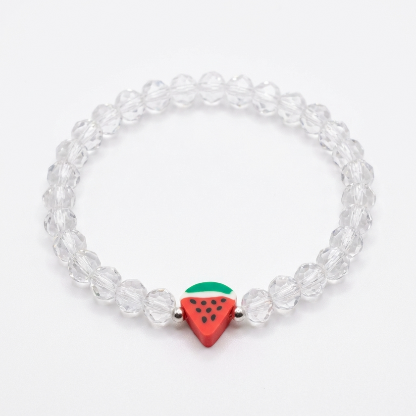 Watermelon Charm Beaded Bracelet