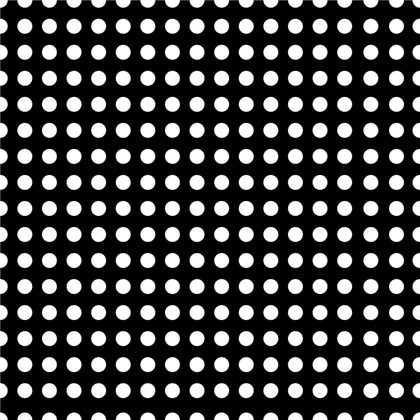 Craft HTV White Polka Dots Black Background Pattern