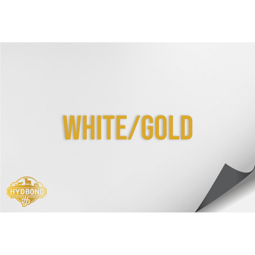 NO ADHESIVE WHITE/GOLD HYDBOND LEATHERETTE SHEET (12