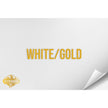WHITE/GOLD WITH ADHESIVE HYDBOND LEATHERETTE SHEET (12