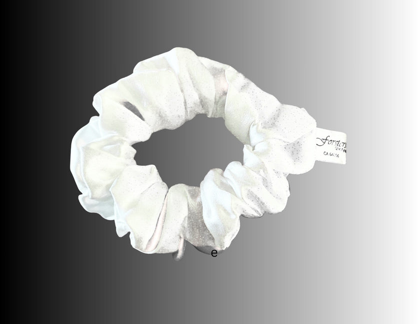 Silk Hair Scrunchie White