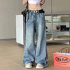 Wide leg  Baggy Cargo street Denim Jeans Pant Boyfriend jeans trouser