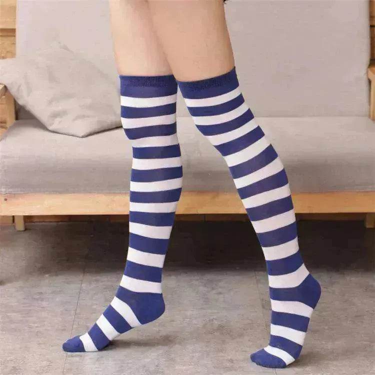 Wild striped long tube bottoming socks
