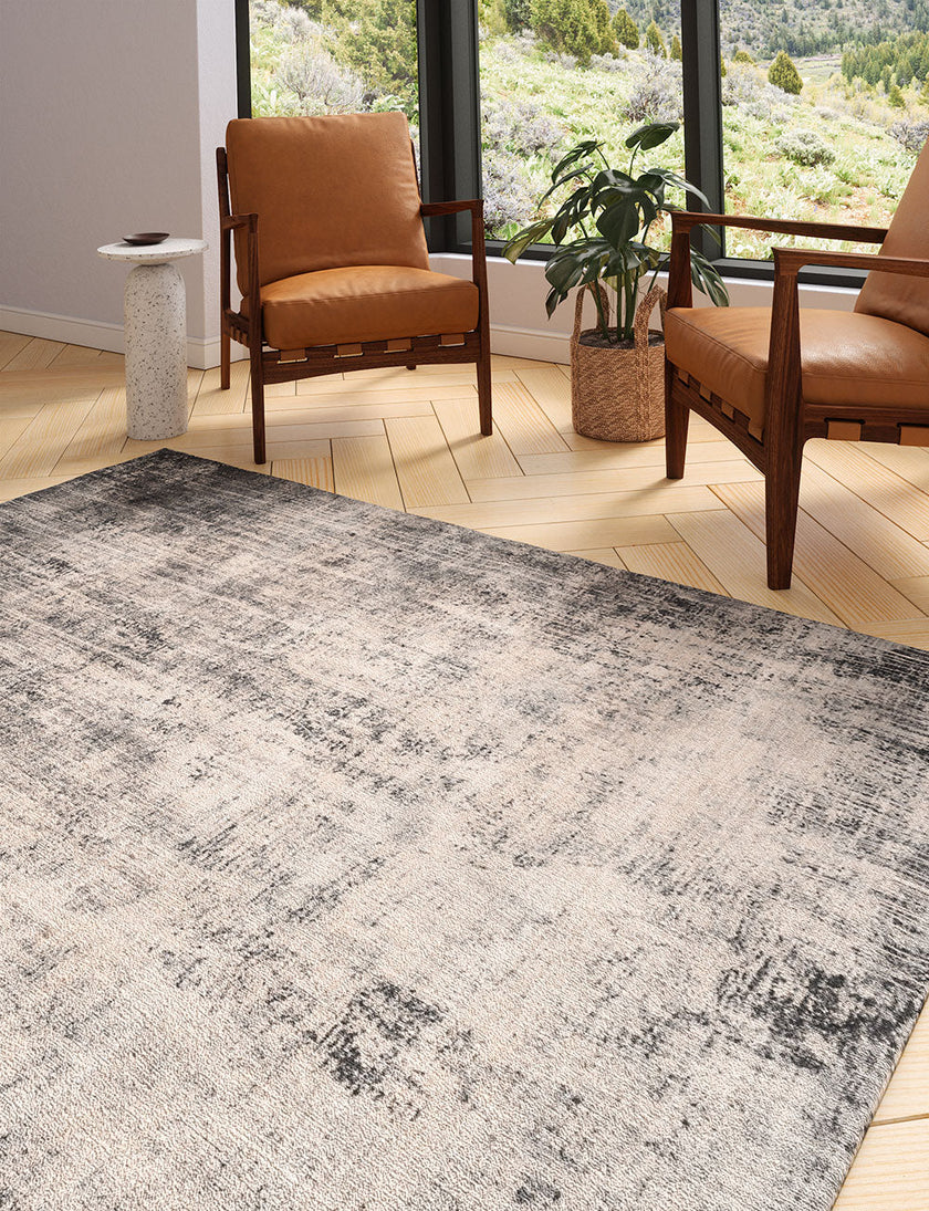 Willow Dark Grey White Rug