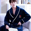 Coral Dressing Gown – Luxurious Thick Rabbit Fur Pajamas for Men