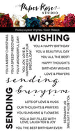 Wishing & Sending Sentiments Clear Stamps 34395