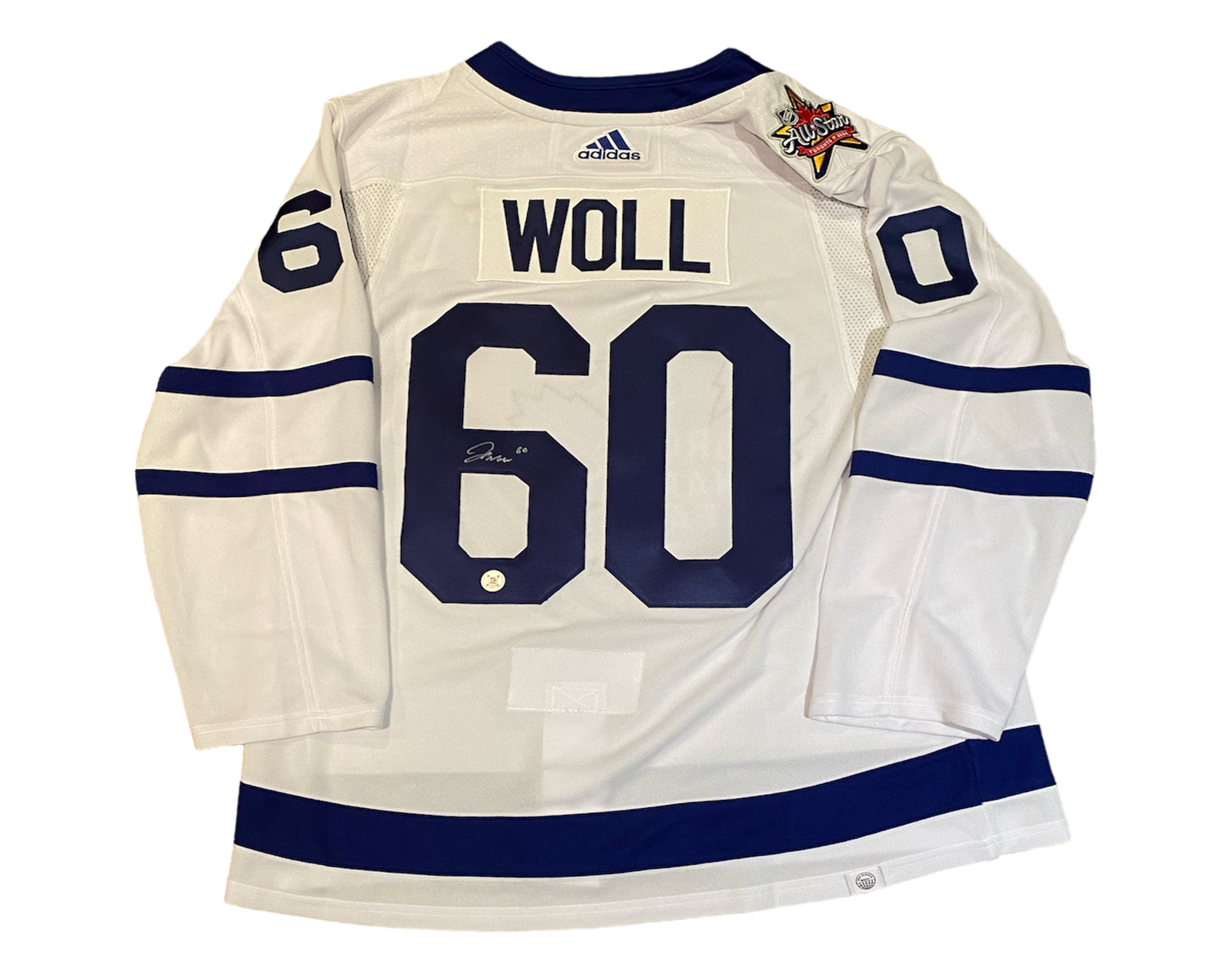 Joseph Woll Autographed Toronto Maple Leafs Away White Adidas Jersey w/ 2024 ASG Patch