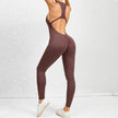 Woman's Zippered Sleeveless Stretch Shapewear Sports wear Jumpsuit