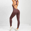 Woman's Zippered Sleeveless Stretch Shapewear Sports wear Jumpsuit
