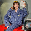 Women Pajamas – Cotton Cartoon Pajama Suit with Long Sleeves