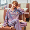 Women Pajamas – Cotton Cartoon Pajama Suit with Long Sleeves