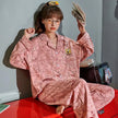 Women Pajamas – Cotton Cartoon Pajama Suit with Long Sleeves