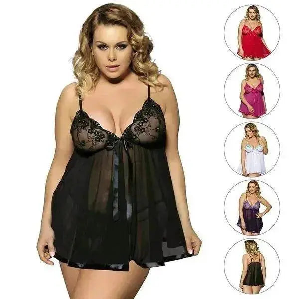 Women Charming Lingerie Big Code Sleepwear Sleep dress