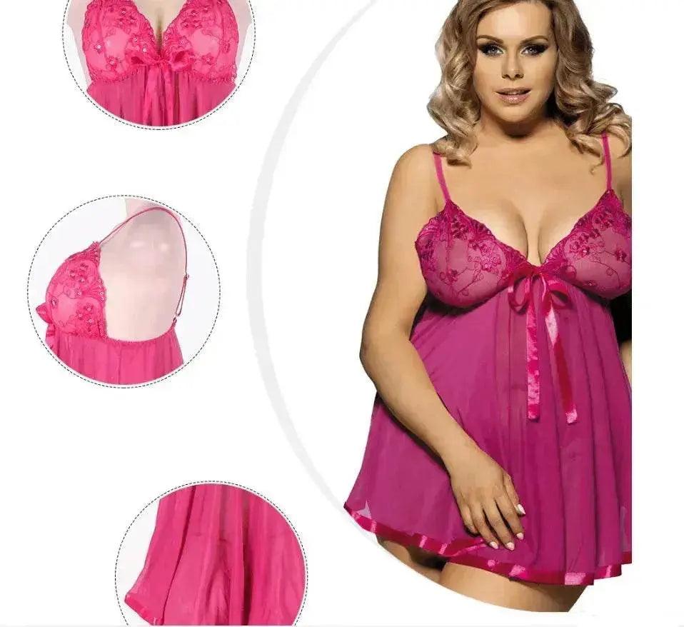 Women Charming Lingerie Big Code Sleepwear Sleep dress