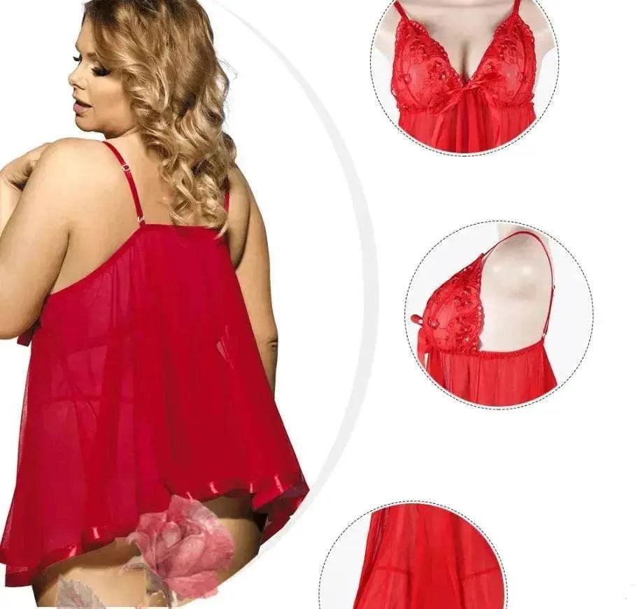 Women Charming Lingerie Big Code Sleepwear Sleep dress