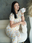 Pyjama en bambou à manches courtes pour femme (imprimé salade de fruits)