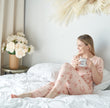 Pyjama en bambou à manches courtes pour femme (motif Plantastic)
