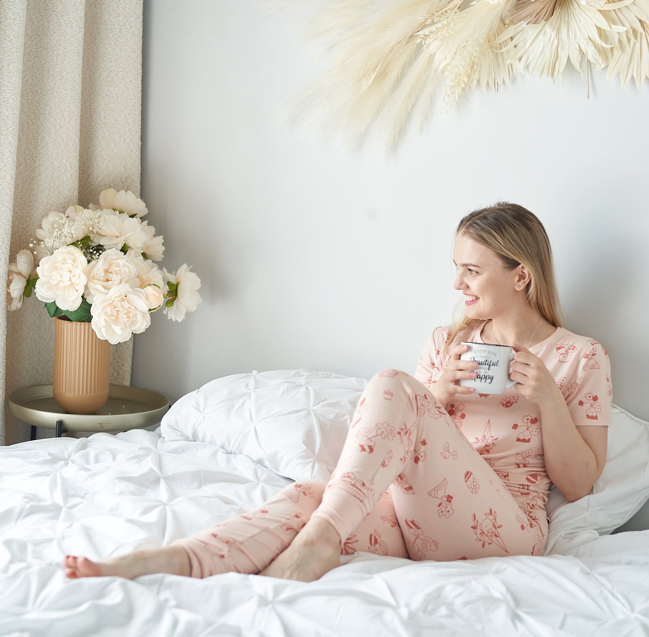 Pyjama en bambou à manches courtes pour femme (motif Plantastic)