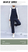 Women's Autumn Warm Corduroy Loose Solid Color Suspender Pants