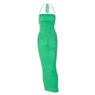 Women's Backless Charming Strap Slim Dress Tube Top Halter Dress Club Party Beach Outfits Summer