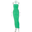 Women's Backless Charming Strap Slim Dress Tube Top Halter Dress Club Party Beach Outfits Summer