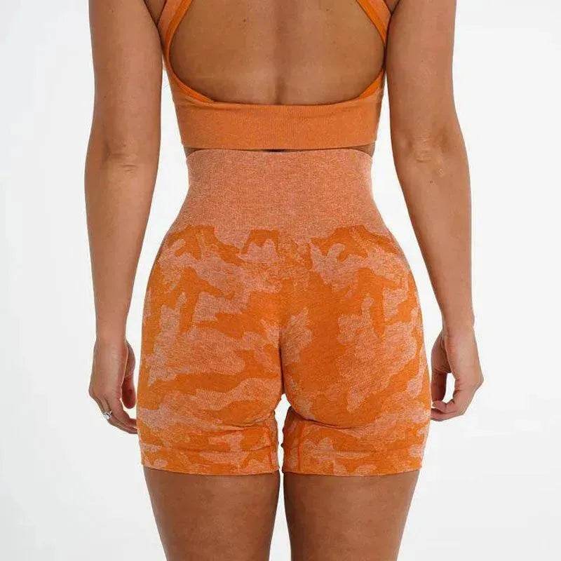 Women's Camo Jacquard Seamless Gym Shorts