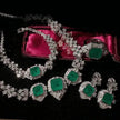 Women's Caviar Emerald Necklace Wheat Zircon Bracelet
