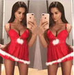 Women's Charming Lingerie Sling Christmas Holiday Costume Set
