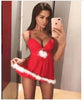 Women's Charming Lingerie Sling Christmas Holiday Costume Set