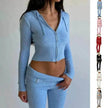 Women's Comfortable Hoodie Leisure Charming Long Sleeve Sweater And High Waist Long Pants Suit