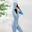 Women's Comfortable Hoodie Leisure Charming Long Sleeve Sweater And High Waist Long Pants Suit