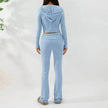 Women's Comfortable Hoodie Leisure Charming Long Sleeve Sweater And High Waist Long Pants Suit