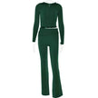 Women's Comfortable Hoodie Leisure Charming Long Sleeve Sweater And High Waist Long Pants Suit