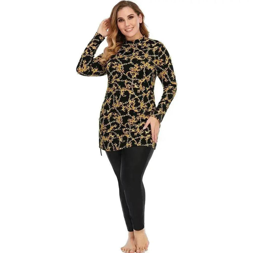 Women's Conservative Swimsuit, Floral Print, Women's Arab  Swimsuit