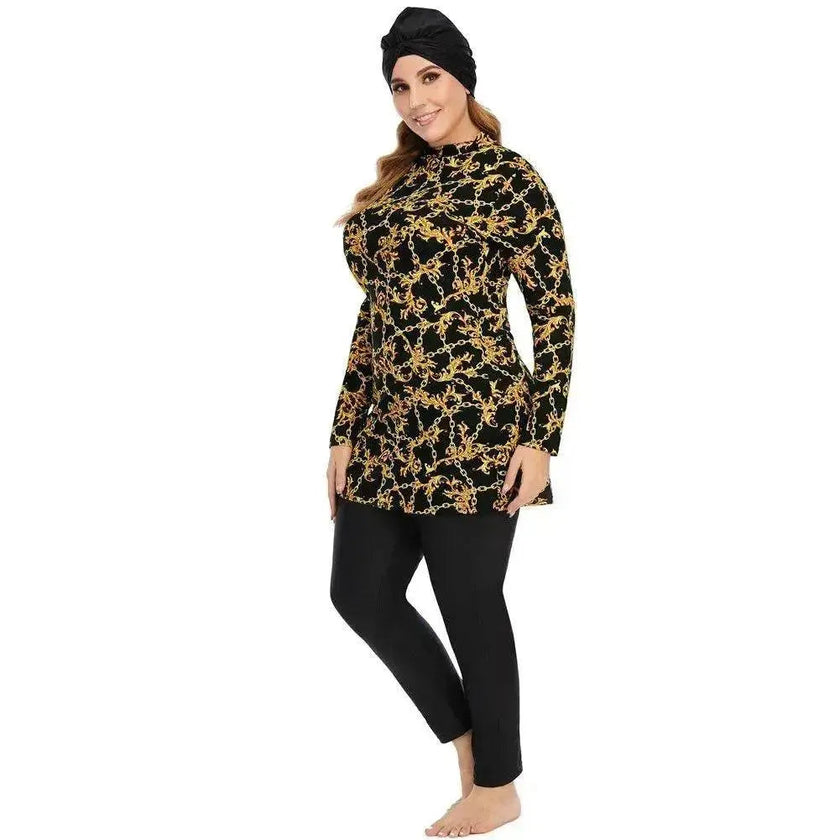 Women's Conservative Swimsuit, Floral Print, Women's Arab  Swimsuit