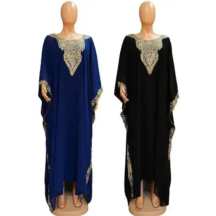 Women's Dress Embroidered Lace Arab  Robe
