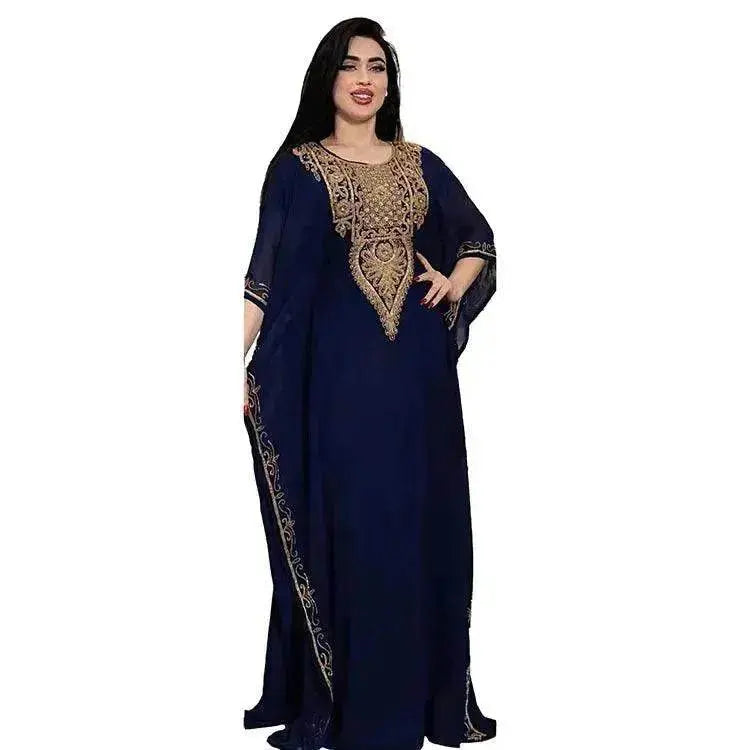 Women's Dress Embroidered Lace Arab  Robe