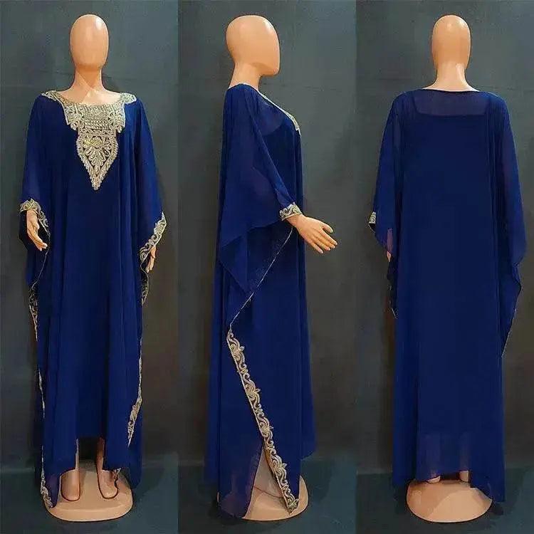Women's Dress Embroidered Lace Arab  Robe