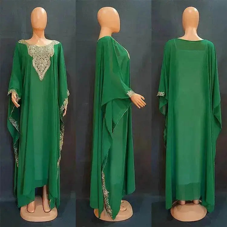Women's Dress Embroidered Lace Arab  Robe