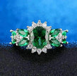 Women's Emerald Zircon Ring Bracelet