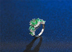 Women's Emerald Zircon Ring Bracelet