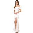 Women's Fashion Elegant Boat-neck formal slit bodycon Evening Gown Dress.