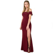 Women's Fashion Elegant Boat-neck formal slit bodycon Evening Gown Dress.